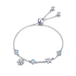 (imagem para) Pulseira Floco de neve dançando estilo Pandora - BSB001