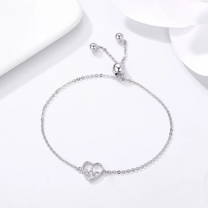 (imagem para) Pulseira Love Cardiogram estilo Pandora - SCB019 - Visualizar 4