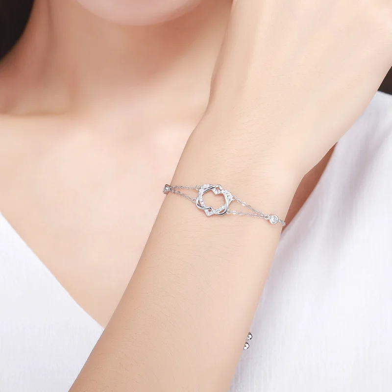 (imagem para) Pulseira Love Cardiogram estilo Pandora - SCB022 - Visualizar 2