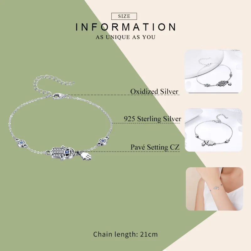 (imagem para) Pulseira Mão de Fátima life Pandora - SCB079 - Visualizar 5