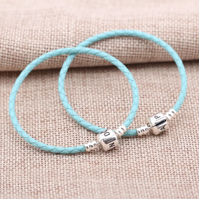 (imagem para) Bracelete PANDORA De Couro Azul claro Com O Fecho - Visualizar 2