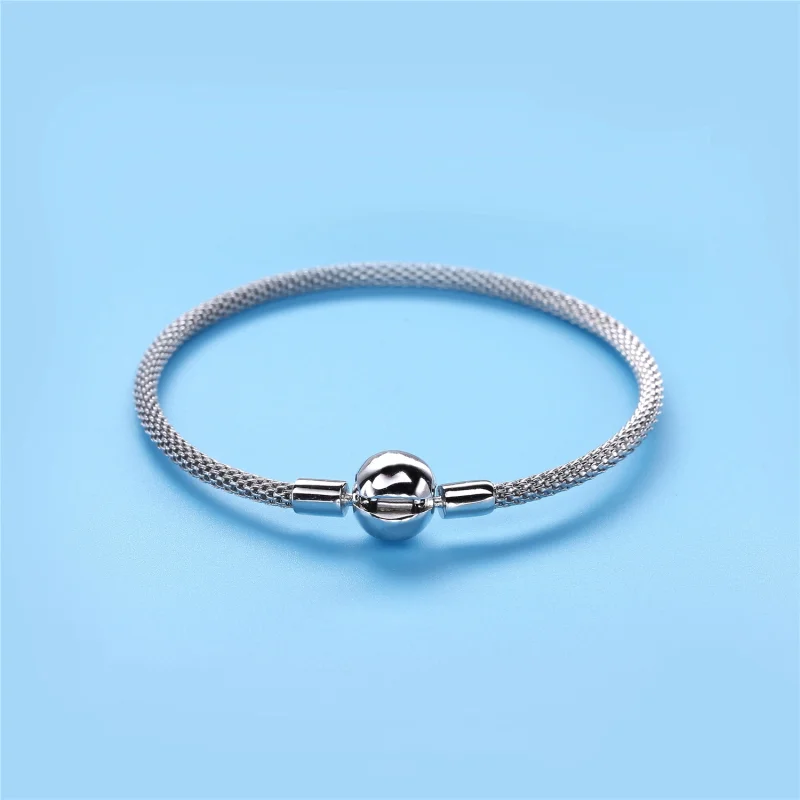 (imagem para) Pulseira PANDORA Crie & Combine de Malha - Fecho Redondo - 596543 - Visualizar 3