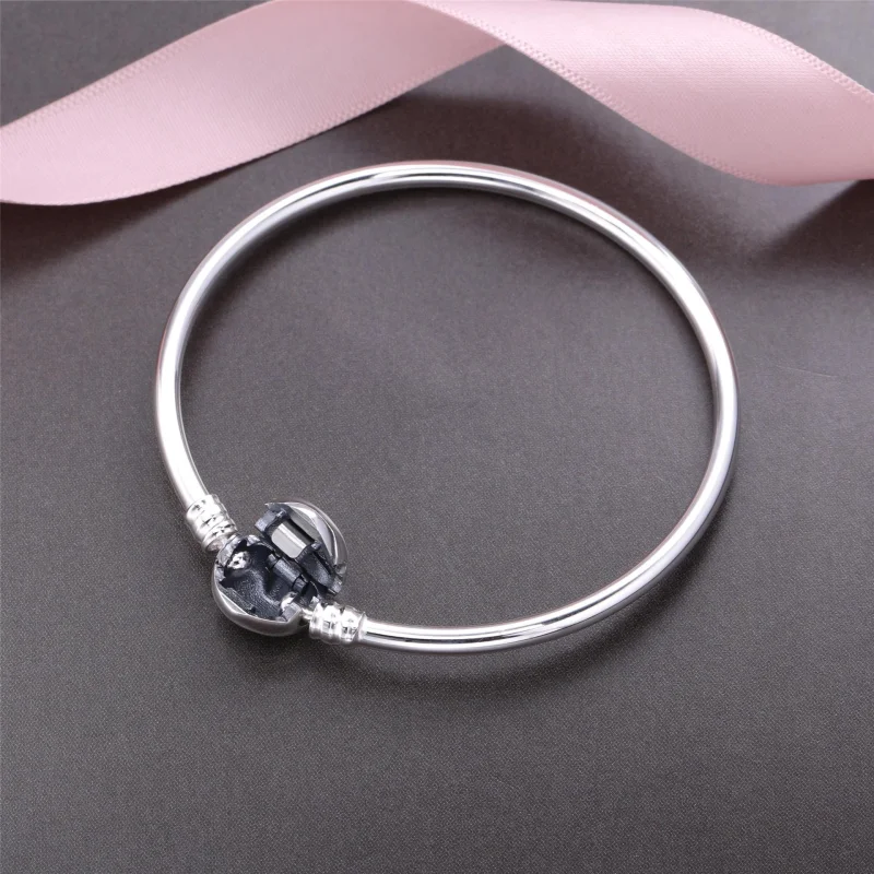 (imagem para) Bracelete PANDORA Rígido - Fecho Coração - 596268 - Visualizar 2