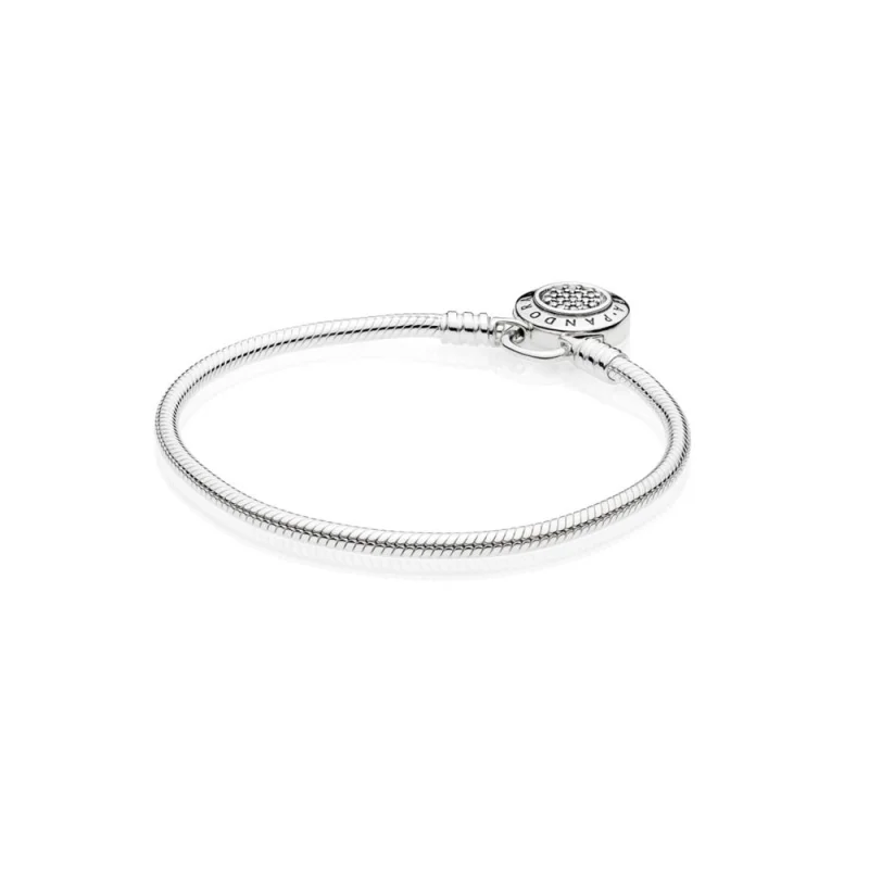 (imagem para) Pulseira Crie & Combine - Liso Fecho PANDORA Cadeado - 597092CZ - Visualizar 3