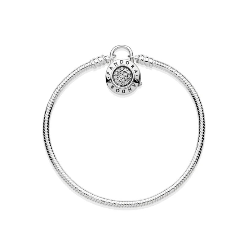 (imagem para) Pulseira Crie & Combine - Liso Fecho PANDORA Cadeado - 597092CZ - Visualizar 4