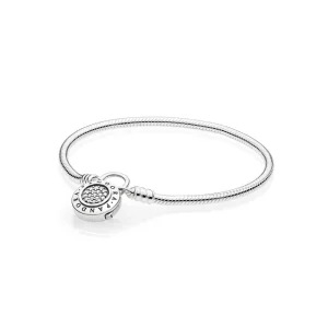(imagem para) Pulseira Crie & Combine - Liso Fecho PANDORA Cadeado - 597092CZ