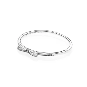 (imagem para) Bracelete PANDORA Rígido Laço Brilhante - 590536CZ