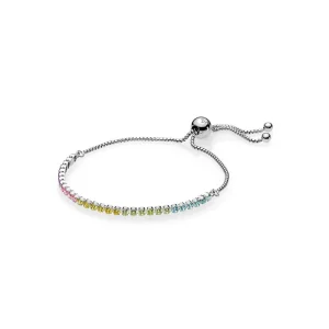 (imagem para) Bracelete PANDORA Cordão Brilhante Arco-íris - 590524PCZMX