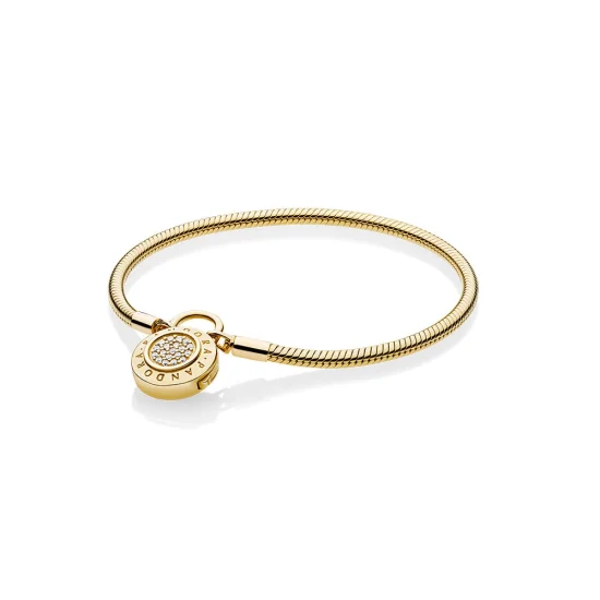 (imagem para) Pulseira Crie & Combine Shine - Liso Fecho PANDORA Cadeado - 567757CZ