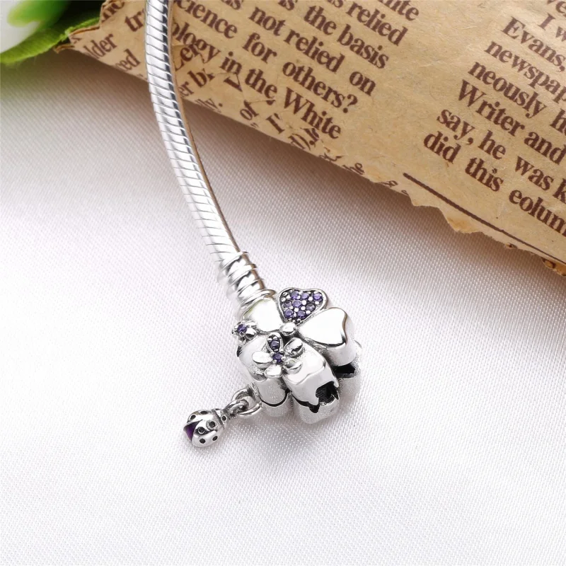 (imagem para) Pulseira PANDORA Crie & Combine - Flores Silvestres - 597124NLC - Visualizar 4