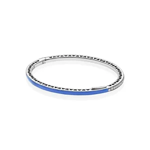 (imagem para) Bangle Radiant Hearts of PANDORA Azul - 590537EN82 - Pulseiras