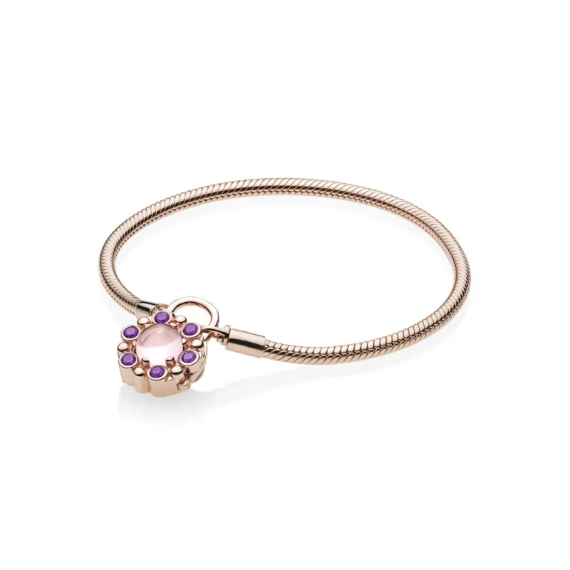 (imagem para) Pulseira PANDORA Crie & Combine Rose™ Fecho Cadeado - 587635NPM