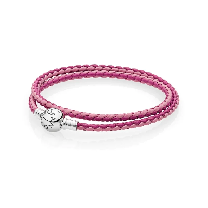 (imagem para) Ed. Limitada 2017 Bracelete PANDORA de Couro Trançado