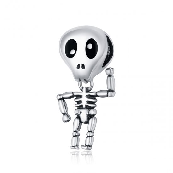 Charm Homem caveira de halloween estilo Pandora - SCC1617  Clique na imagem para fechar