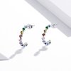 Brincos Petit Palavras de arco-íris estilo Pandora - SCE1014