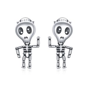 Brincos Petit Esqueleto legal estilo Pandora - SCE1110