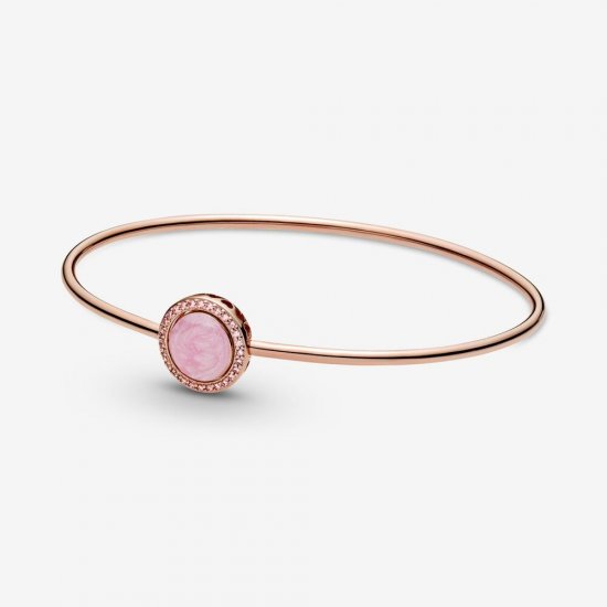 Bracelete Pandora Rígido Espiral Rosa - 589287C01  Clique na imagem para fechar