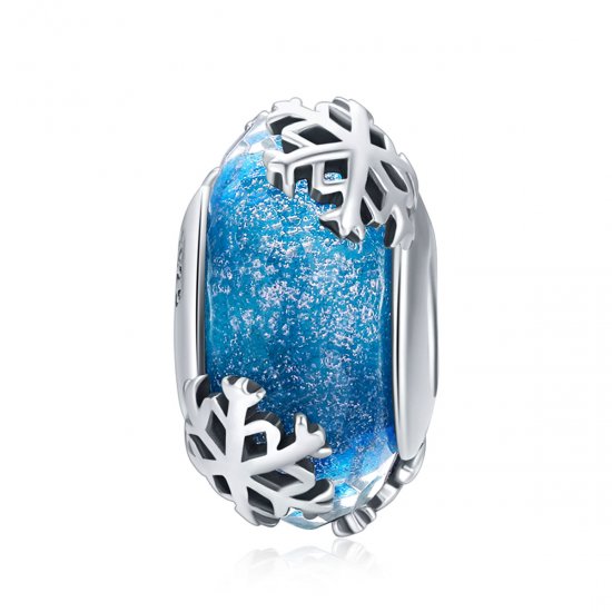 Charm Flocos de neve congelados de inverno estilo Pandora - SCC862  Clique na imagem para fechar
