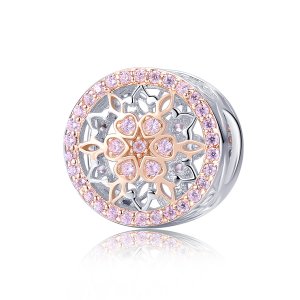 Charm Dois tons Flor life Pandora - SCC923 Charm Dois tons Flor life Pandora - SCC923