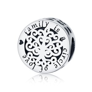 Charm Árvore Genealógica Espumante estilo Pandora - SCC1324 Charm Árvore Genealógica Espumante estilo Pandora - SCC1324