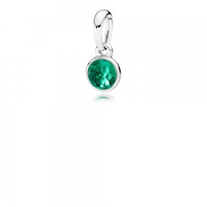 Charm Pendente PANDORA Gota de Cristal Verde Maio - 390396NRG Charm Pendente PANDORA Gota de Cristal Verde Maio - 390396NRG