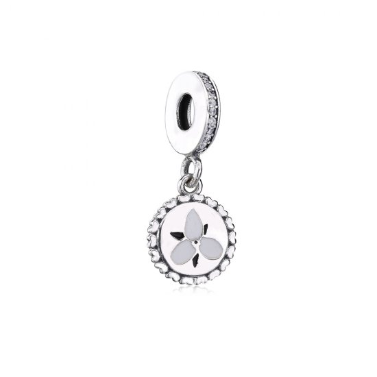 Pingente Pandora de prata Flor do Trillium  Clique na imagem para fechar