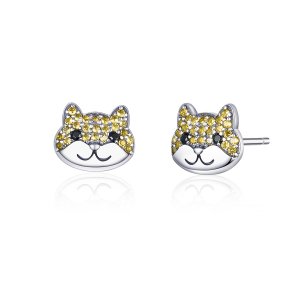 Brincos Petit Shiba Inu estilo Pandora - SCE769 Brincos Petit Shiba Inu estilo Pandora - SCE769