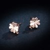 Brincos Petit Trevo estilo Pandora Rose - BSE233
