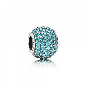 Charm PANDORA de Prata Pavê Verde Água - 791051MCZ