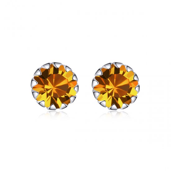 Brincos Petit Pedra de nascimento de novembro estilo Pandora - SCE862-11  Clique na imagem para fechar