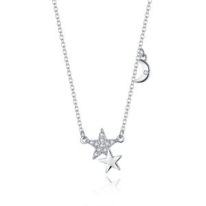 Colar Stars And Moon Story estilo Pandora - SCN404 Colar Stars And Moon Story estilo Pandora - SCN404