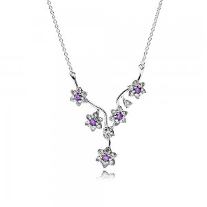 Colar PANDORA Forget-Me- Knot - Flor da Recordação - 590519ACZ-45 Colar PANDORA Forget-Me- Knot - Flor da Recordação - 590519ACZ-45