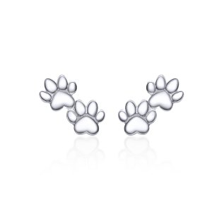 Brincos Petit Pegadas de animais de estimação estilo Pandora - SCE718 Brincos Petit Pegadas de animais de estimação estilo Pandora - SCE718