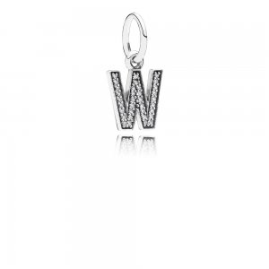 Pingente PANDORA de Prata Brilhante Letra W - 791335CZ Pingente PANDORA de Prata Brilhante Letra W - 791335CZ