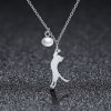 Colar Gatinho brincalhão estilo Pandora - SCN175