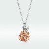 Colar Dois tons Rosa life Pandora - BSN155 Colar Dois tons Rosa life Pandora - BSN155