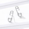 Brincos Petit Pino de segurança do amor estilo Pandora - BSE284