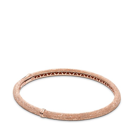 Bracelete Pandora Rígido Brilho fosco Rosa - 587915  Clique na imagem para fechar