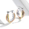 Brincos Petit Dois tons estilo Pandora - SCE719