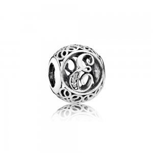 Charm PANDORA Alfabeto Vintage Letra E - 791849CZ Charm PANDORA Alfabeto Vintage Letra E - 791849CZ