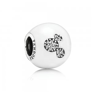 Charm Pandora de prata Mickey Mouse "Eu amo o Mickey" Charm Pandora de prata Mickey Mouse "Eu amo o Mickey"