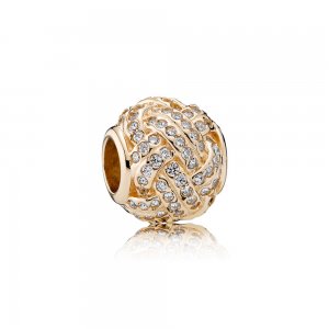 Charm berloques PANDORA Pavê Nó do Amor Charm berloques PANDORA Pavê Nó do Amor