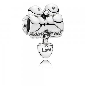 Charm berloques PANDORA De Prata Apaixonados
