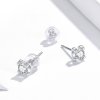 Brincos Petit Zircão Simples estilo Pandora - SCE974