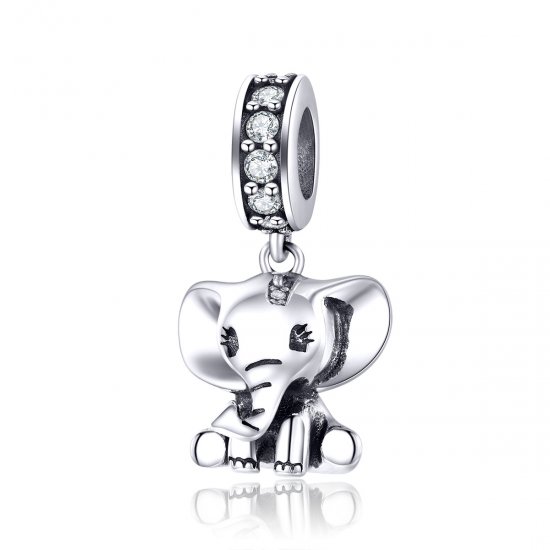 Charm Pendente Pequeno elefante estilo Pandora - SCC1338  Clique na imagem para fechar