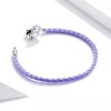 Bracelete Couro Trevo da Sorte estilo Pandora - SCB214