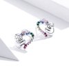 Brincos Petit Preguiça em Forma de Coração estilo Pandora - SCE885