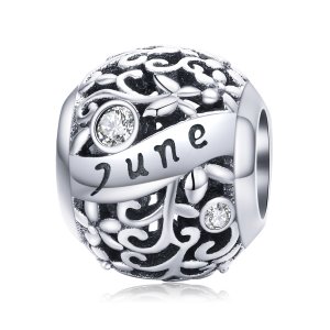 Charm Pedra de nascimento de junho estilo Pandora - SCC1385-6 Charm Pedra de nascimento de junho estilo Pandora - SCC1385-6