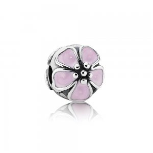 Clipe PANDORA de Prata e Esmalte Rosa - Flor de Cerejeira - 791041EN40 Clipe PANDORA de Prata e Esmalte Rosa - Flor de Cerejeira - 791041EN40