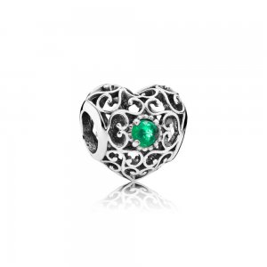 Charm berloques PANDORA Coração de Maio - 791784NRG Charm berloques PANDORA Coração de Maio - 791784NRG